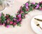 8Pcs 66FT Purple Flower Garland, Artificial Rose Floral Vines Fake Hanging Spring Flower Garland for Wall Backdrop Wedding Arch Tea Party Door Mantle Decoration